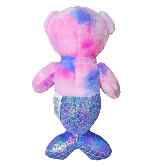 Build-a-Bear Magical Mer-Bear Mermaid Plush 18” Pink Purple BAB Stuffed Animal - Picture 6 of 6